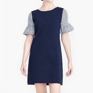 J.Crew Factory Gingham sleeve Dress